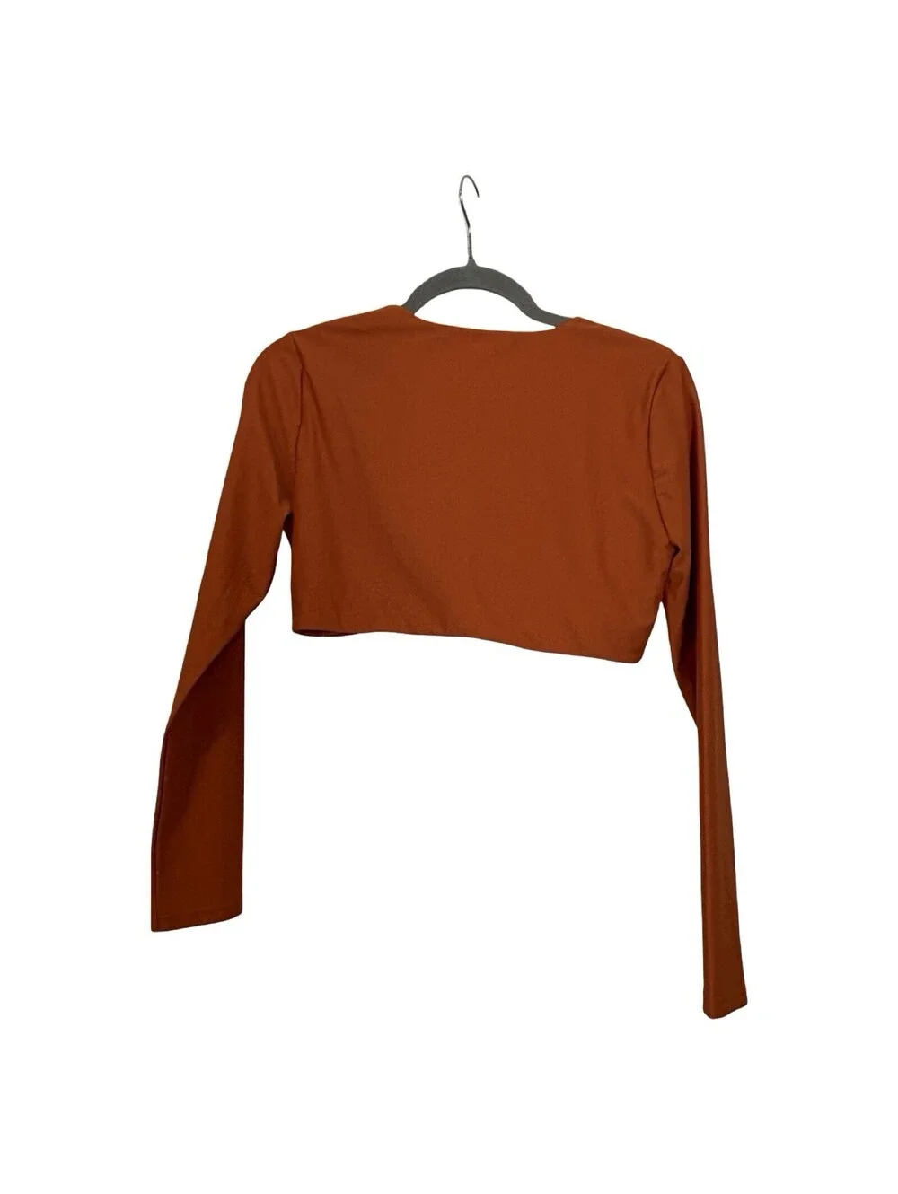 La Muse Cropped Swim Top Women’s Size XL Orange Long Sleeved NWT